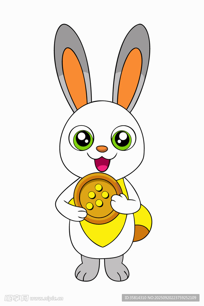 白兔抱金元寶