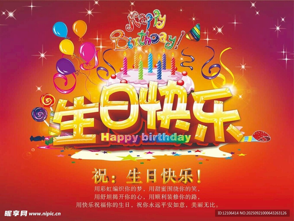 歡樂生日慶典海報