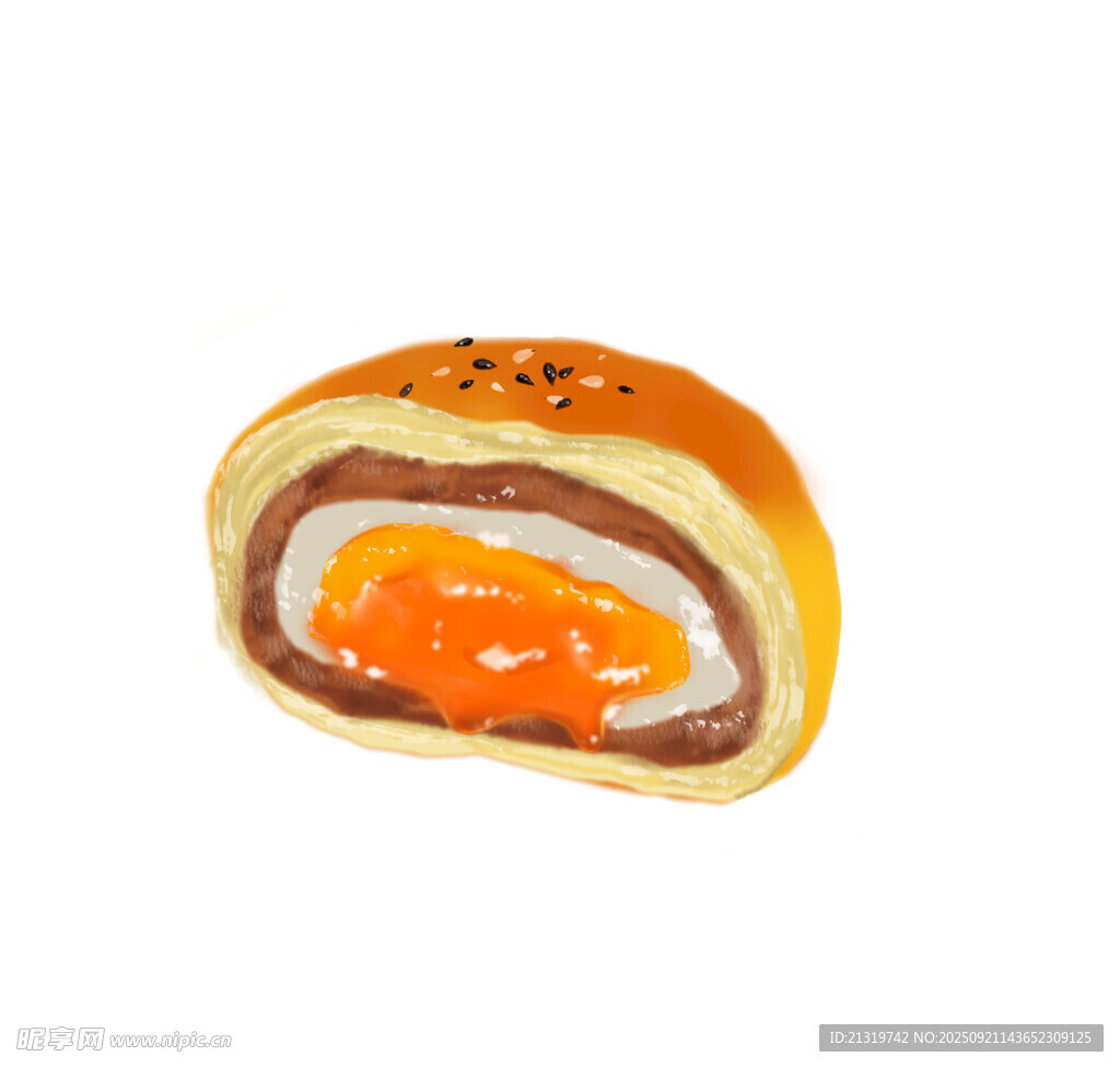 插畫蛋黃酥