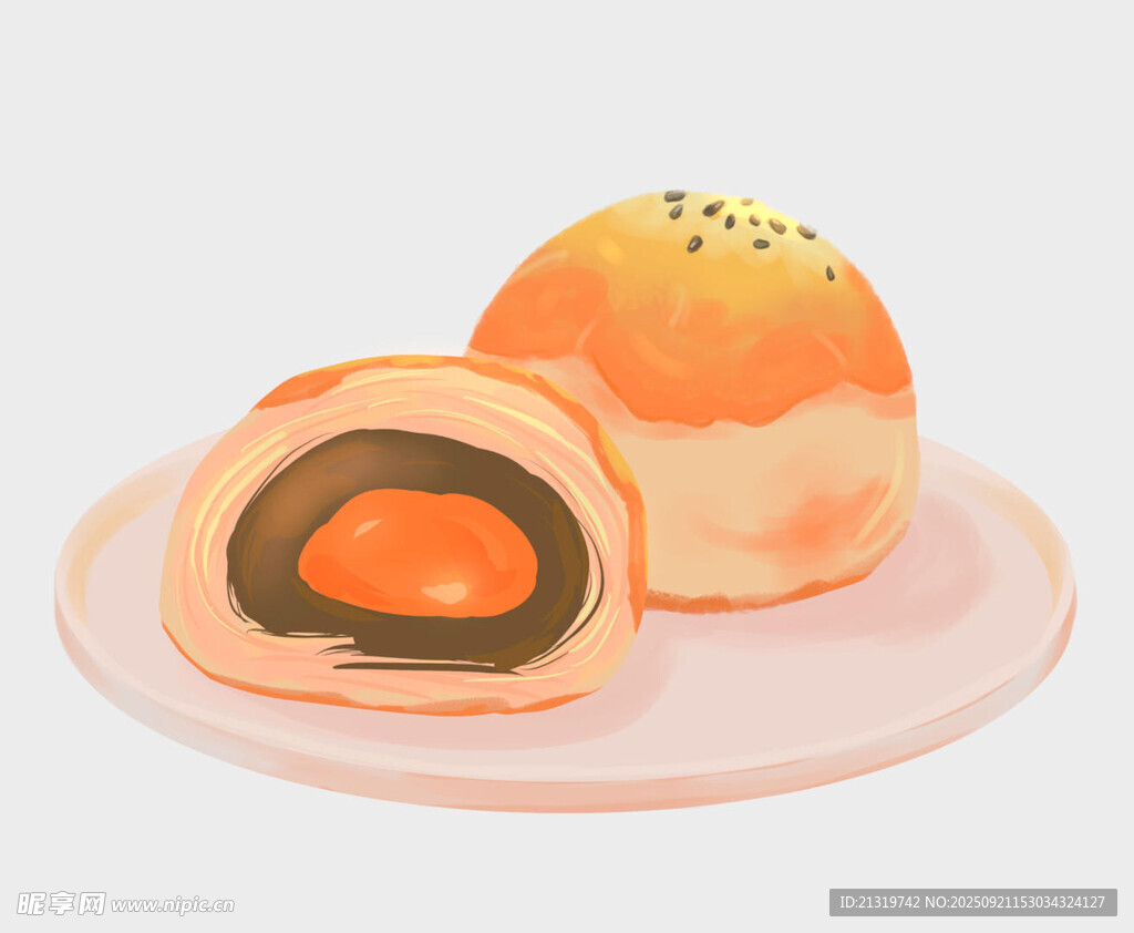 蛋黃酥插畫(huà)