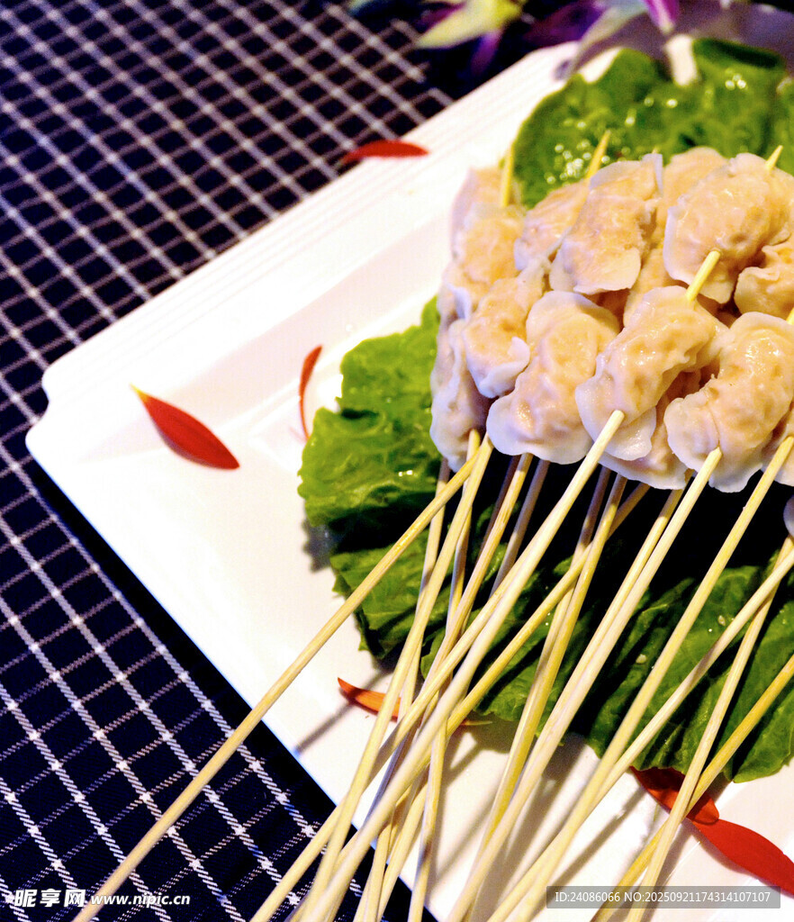 美味蝦肉串