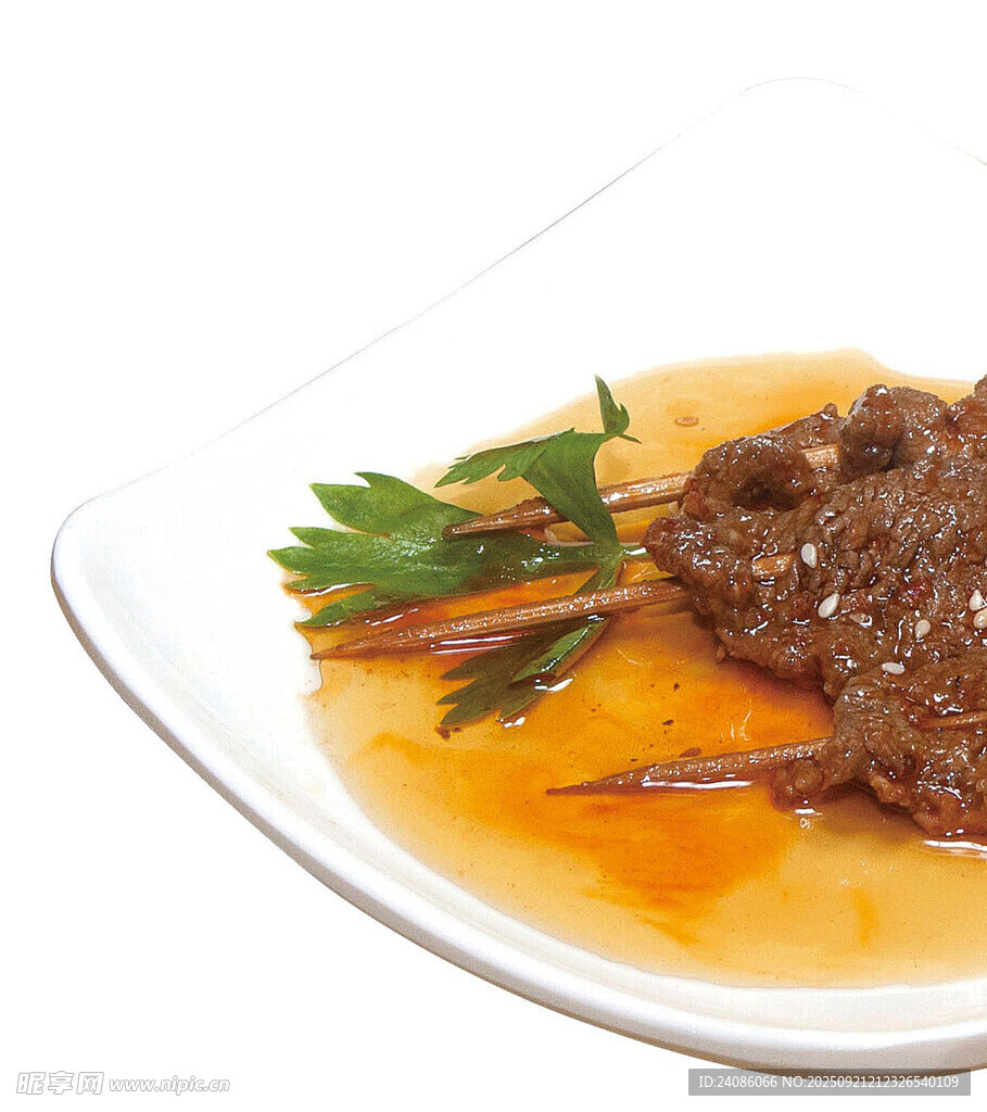 橙味醬汁牛肉擺盤(pán)