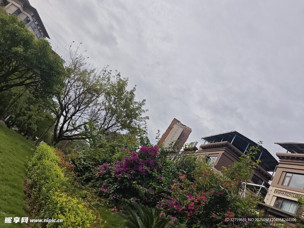 花園旁的精致住宅