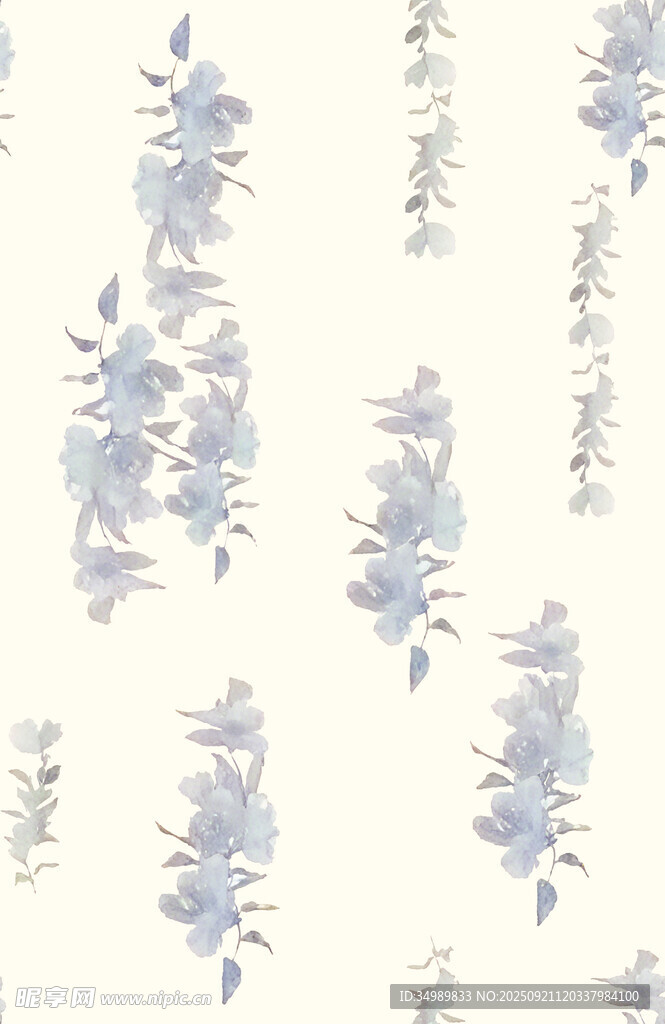 淡紫色花卉圖案背景
