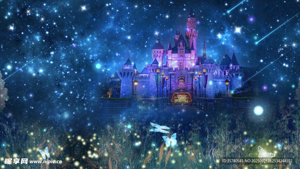 夢幻城堡夜景燈光秀
