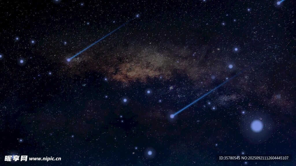夜空中的流星與璀璨星河