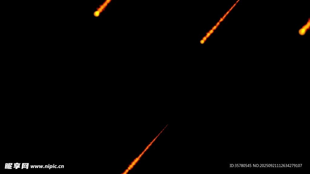 夜空中的流星軌跡