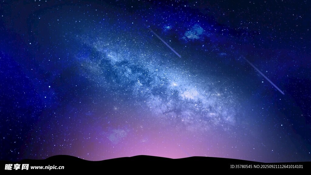 夢(mèng)幻星空下的靜謐夜色