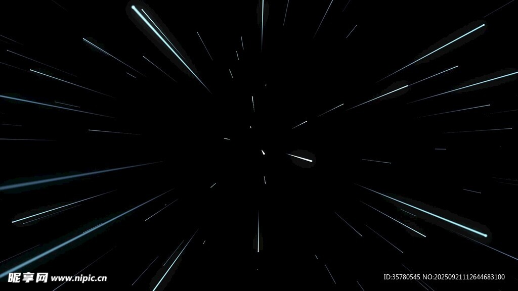 黑色背景星芒放射效果