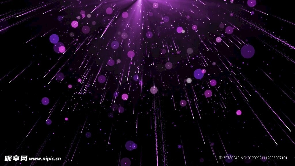 紫色夢幻粒子星空背景