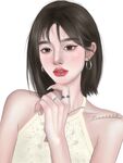 自畫半厚涂人像