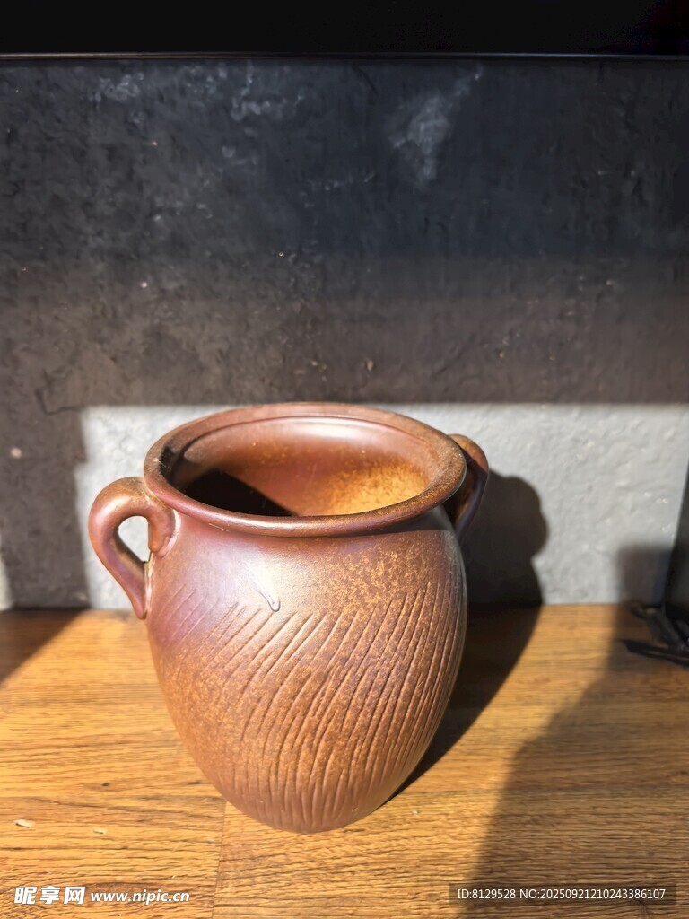 復(fù)古陶制雙耳杯