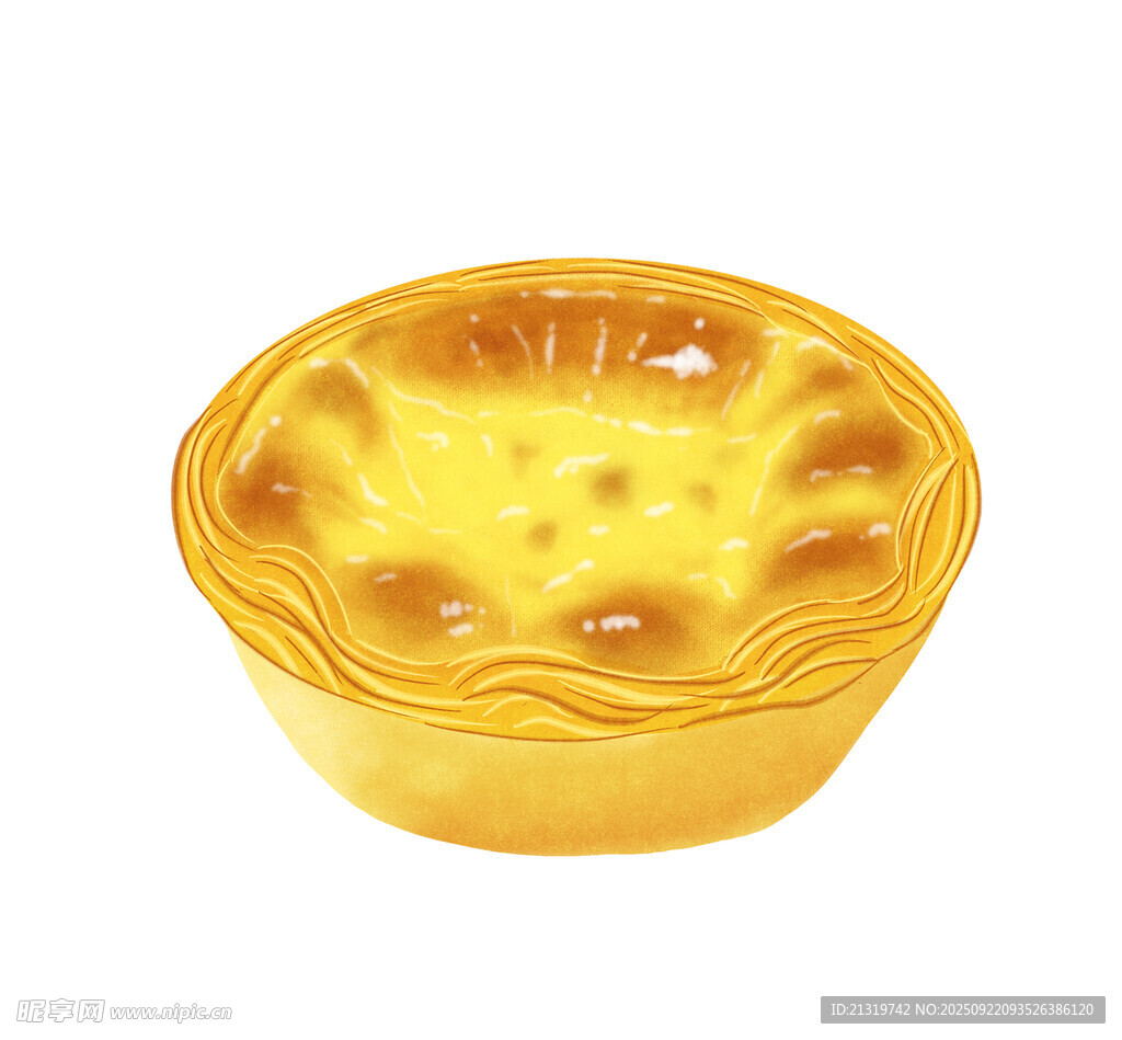 蛋撻插畫素材