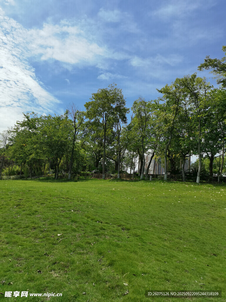 綠野藍(lán)天間的靜謐景致