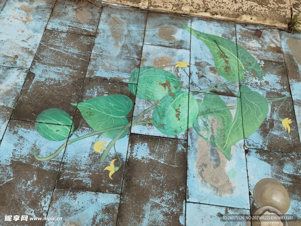 地面上中藥彩繪