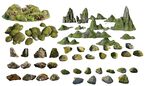 卡通風格山水巖石素材集