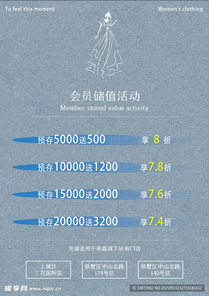 會(huì)員儲(chǔ)值活動(dòng)優(yōu)惠展示