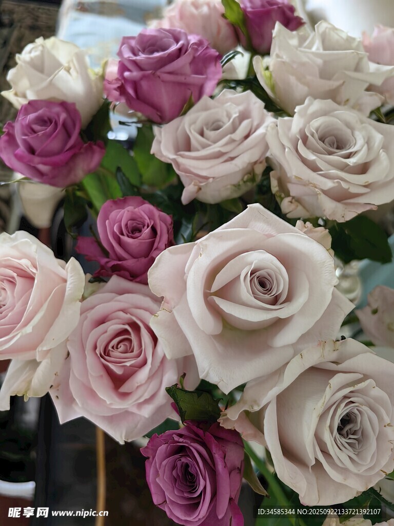 多彩玫瑰花束