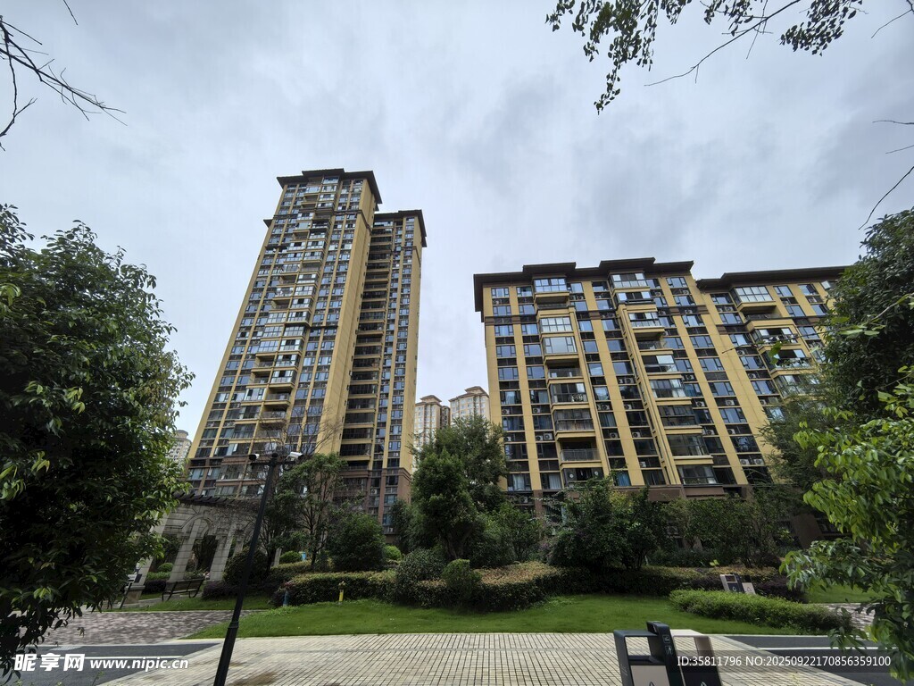 城市中的高層住宅景觀