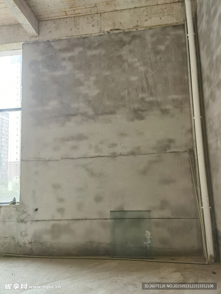 毛坯房室內(nèi)空曠墻面場景