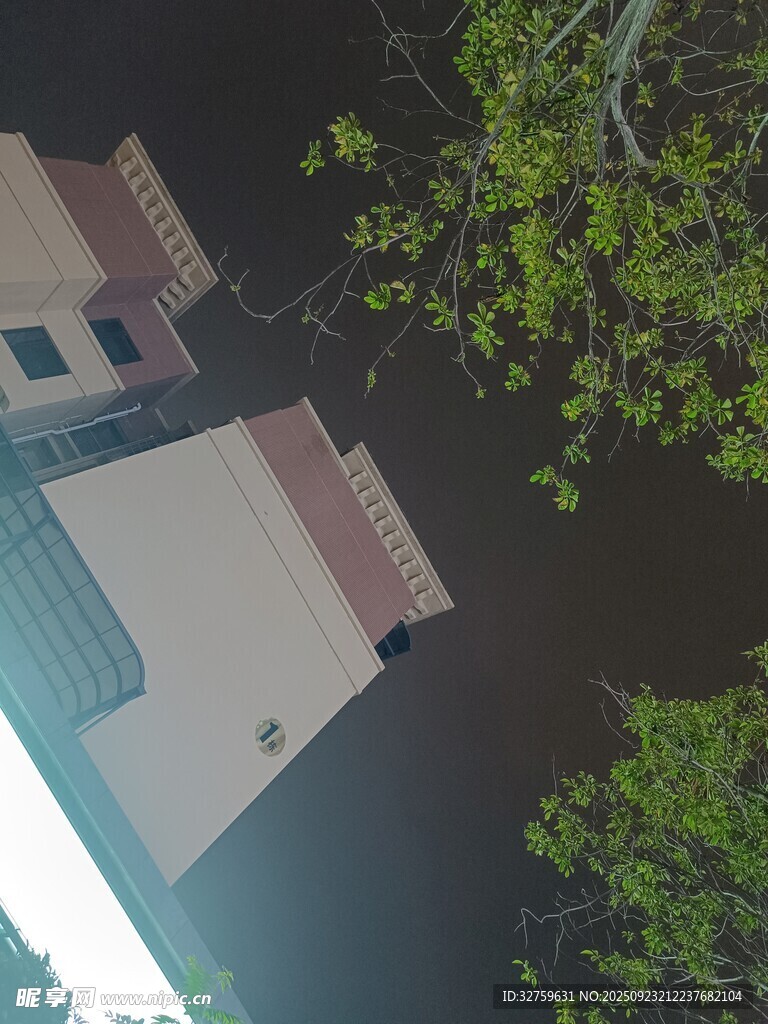 俯瞰綠樹(shù)環(huán)繞的建筑