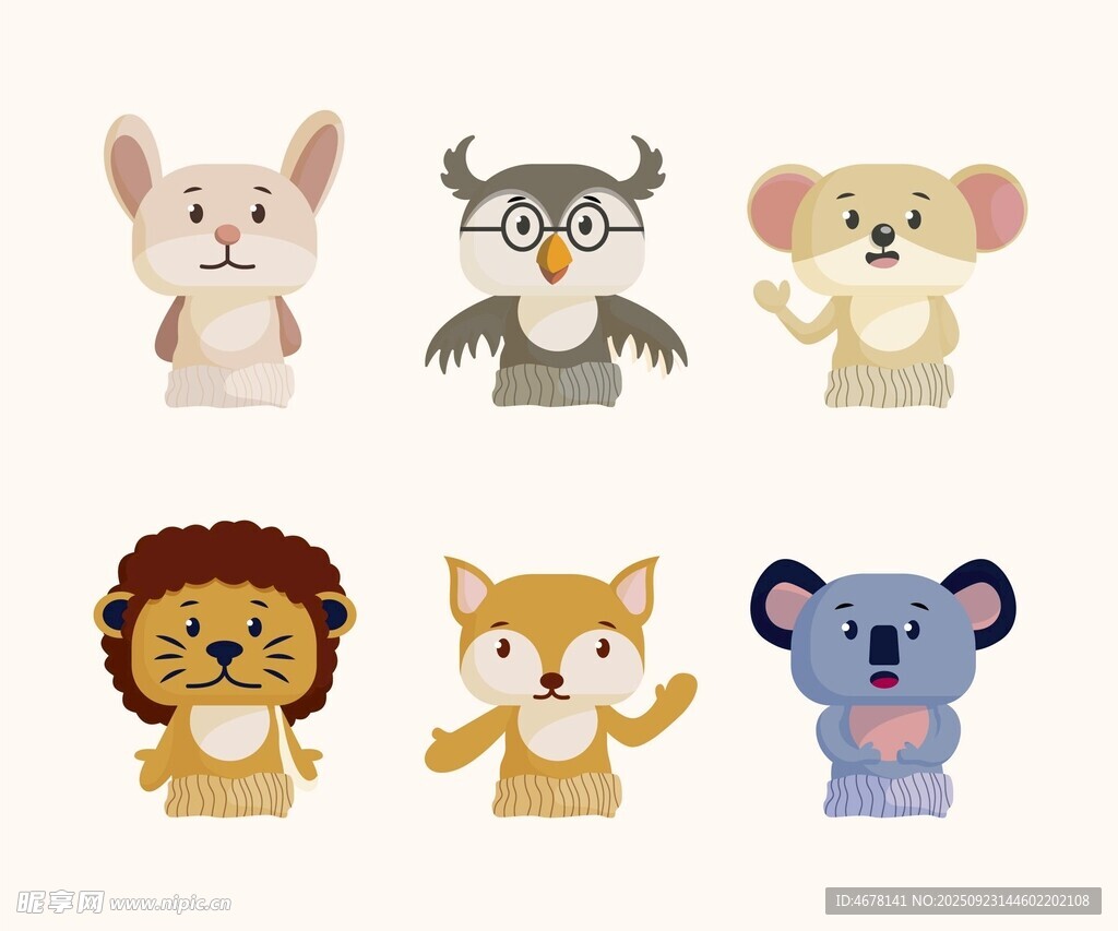 可愛動物玩偶集合
