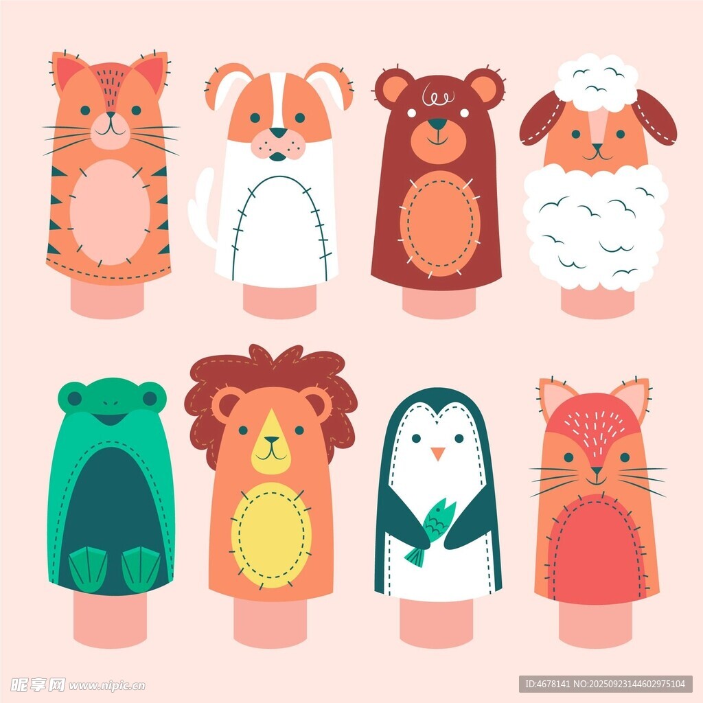 可愛動物手指偶集合