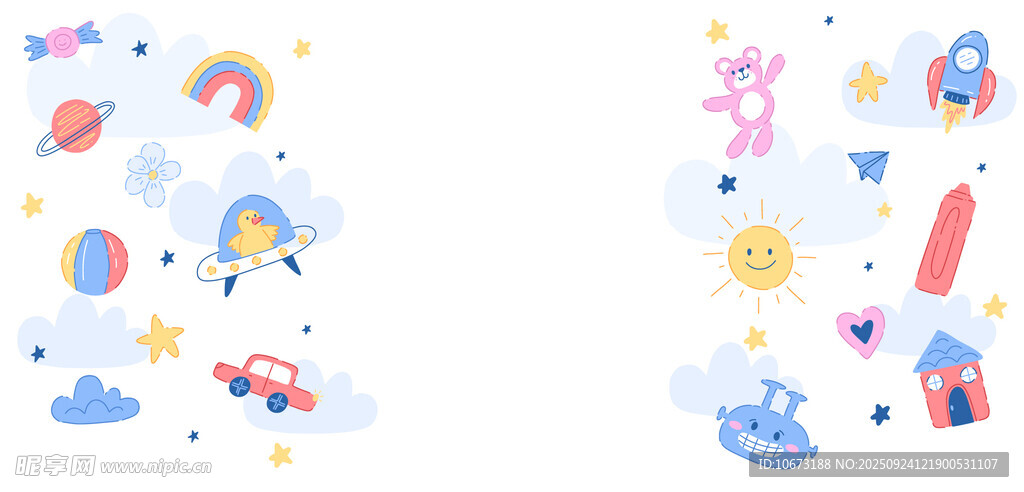 夢幻太空主題卡通圖案