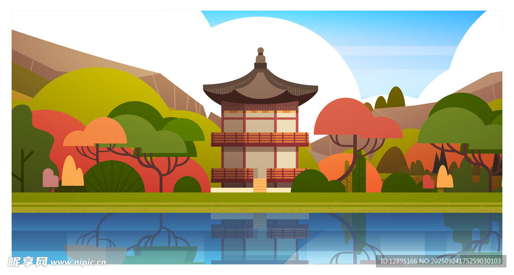 湖畔古亭