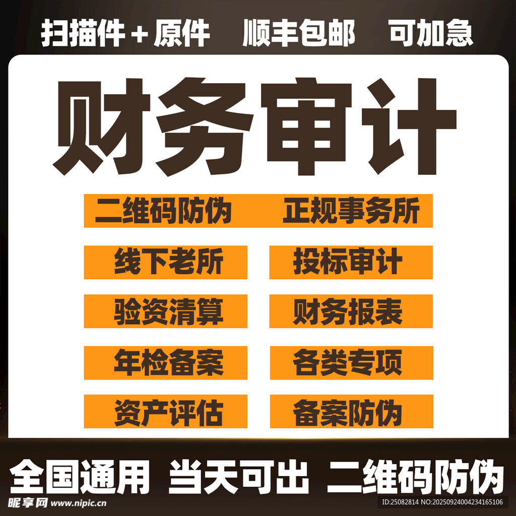 財(cái)務(wù)審計(jì)服務(wù)宣傳海報(bào)