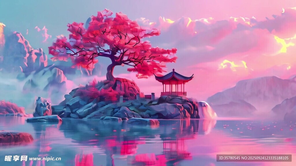 唯美意境卡通視頻素材
