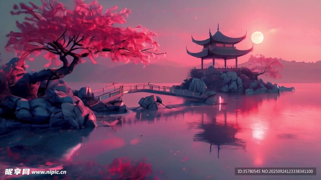 唯美意境卡通視頻素材