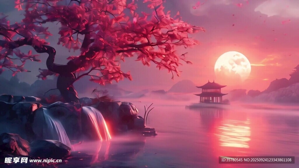 唯美意境卡通視頻素材