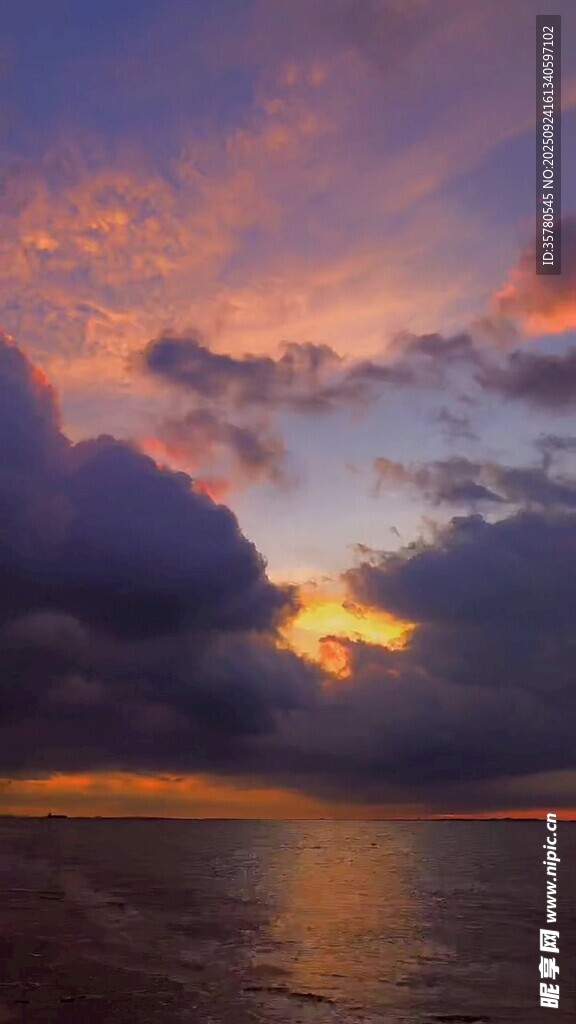 夕陽晚霞云層景觀素材