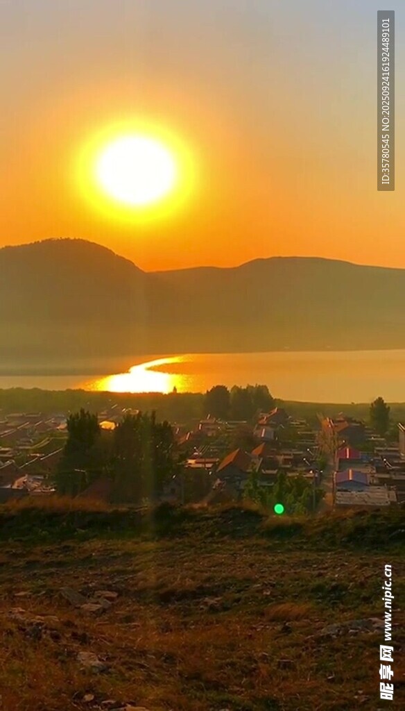夕陽晚霞云層景觀素材