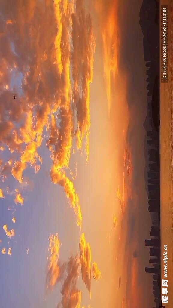 夕陽晚霞云層景觀素材