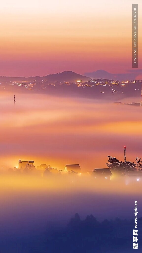 夕陽晚霞云層景觀素材