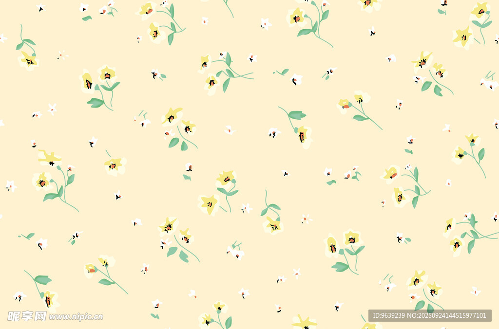 清新碎花圖案背景