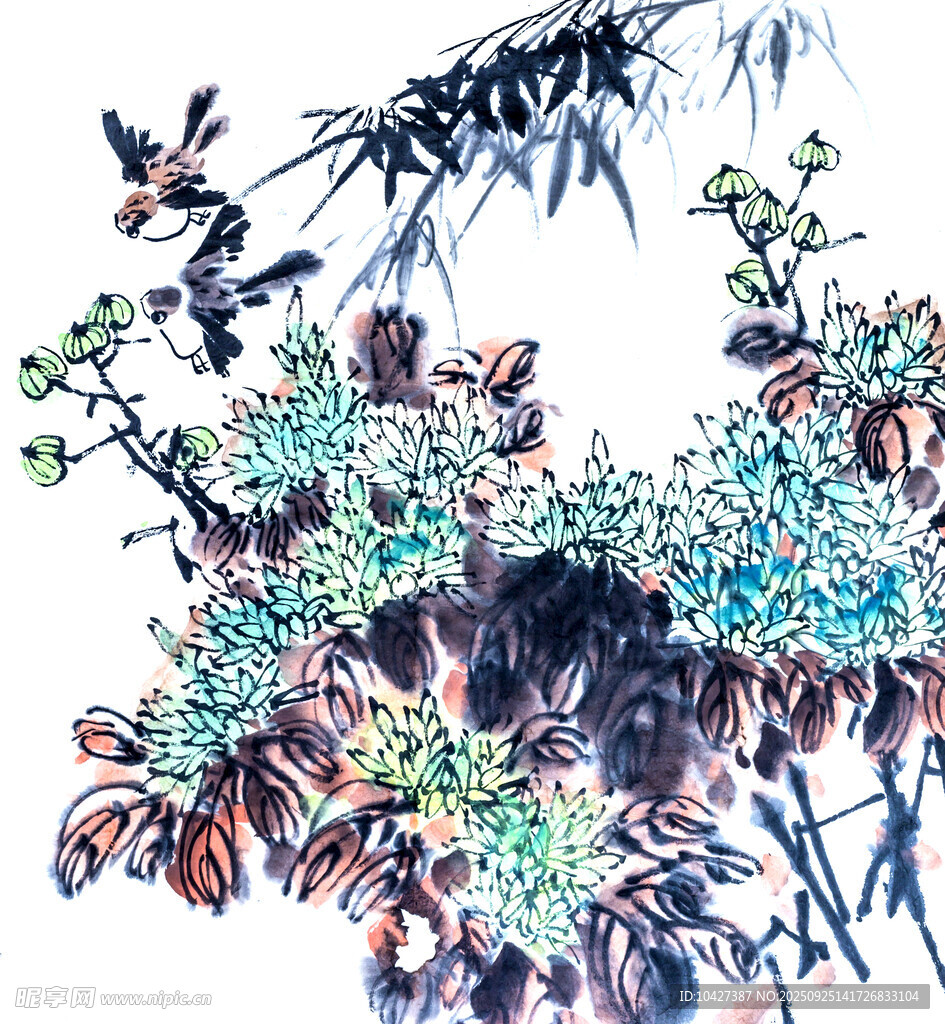 水墨花鳥(niǎo)圖