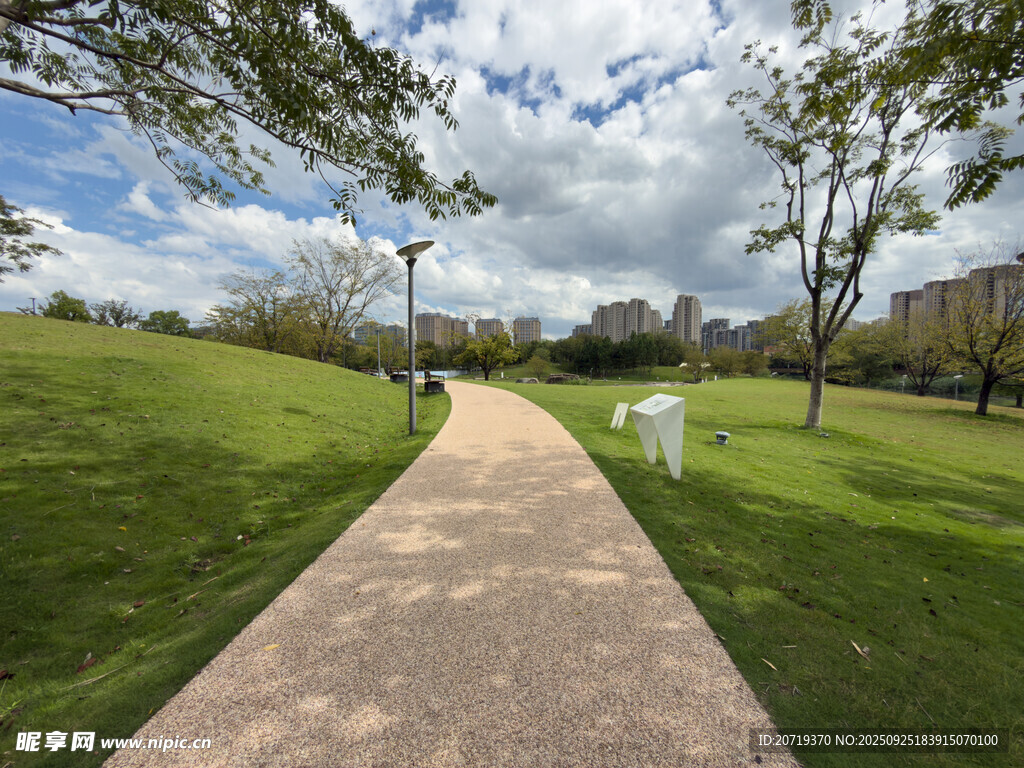 公園中的游步道