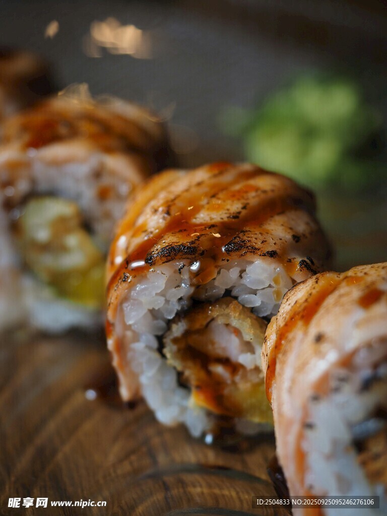 美味壽司卷特寫