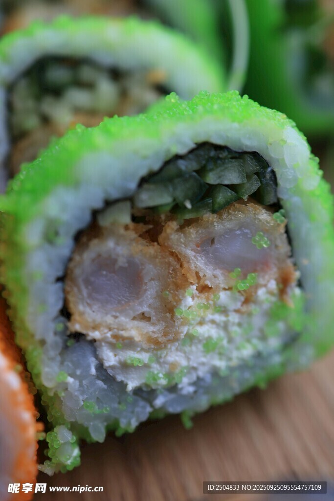 美味壽司卷特寫