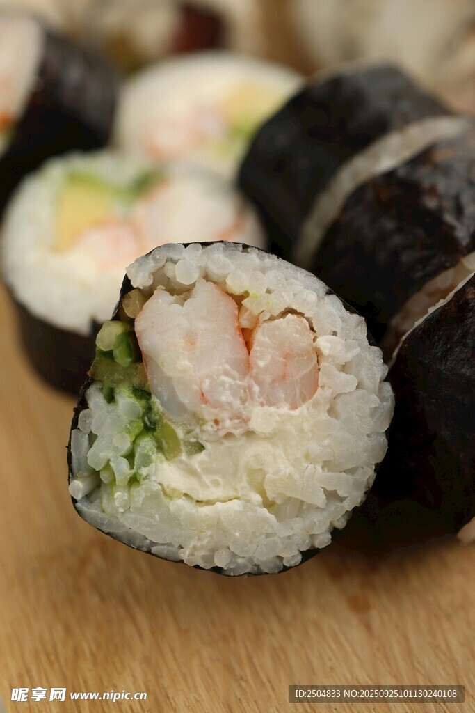 美味壽司卷特寫