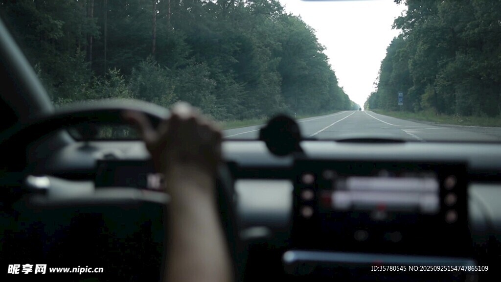 開車第一視角素材