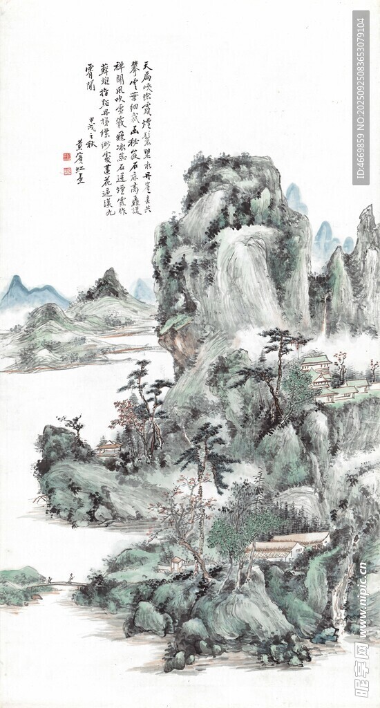 水墨山水國畫風(fēng)景圖