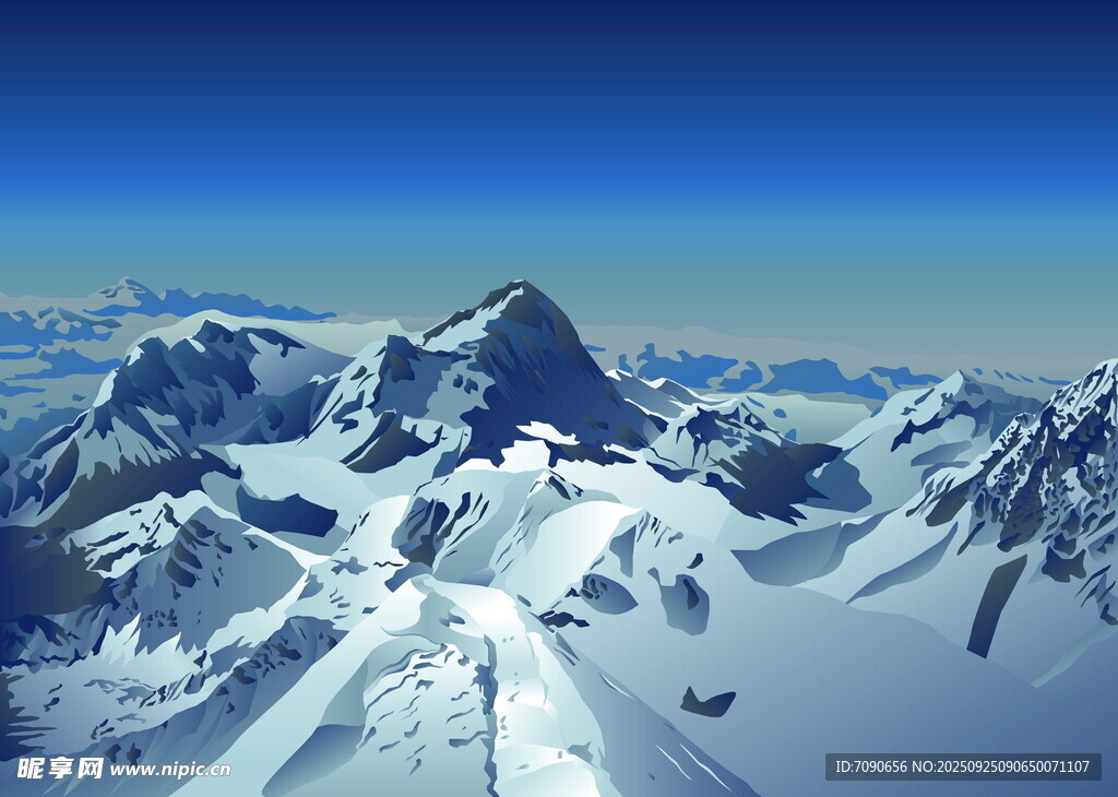 壯麗雪山全景