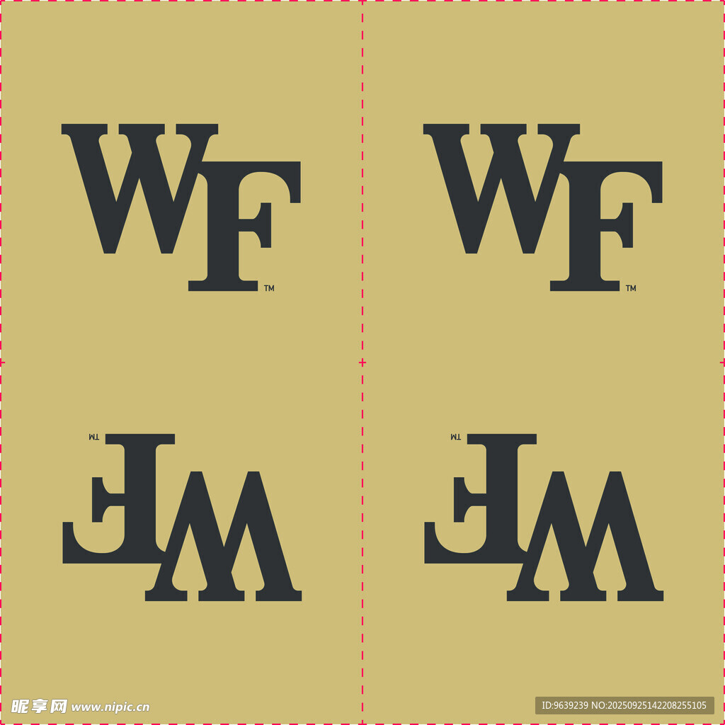 復(fù)古風(fēng)格WF與JM標(biāo)志設(shè)計(jì)