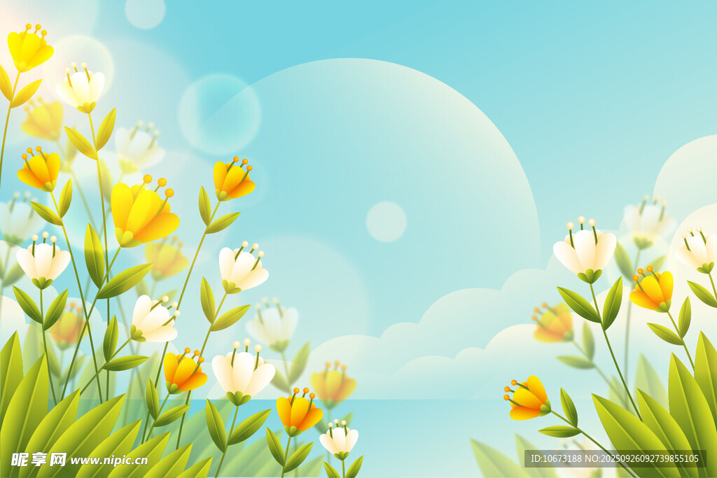 春日爛漫花卉風(fēng)景圖