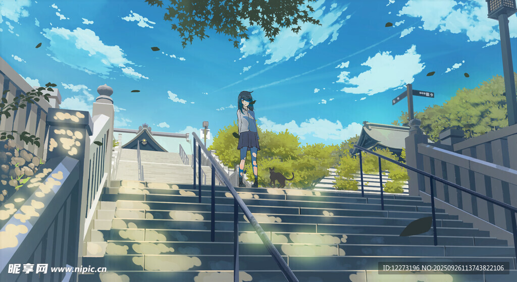 動漫風(fēng)階梯場景