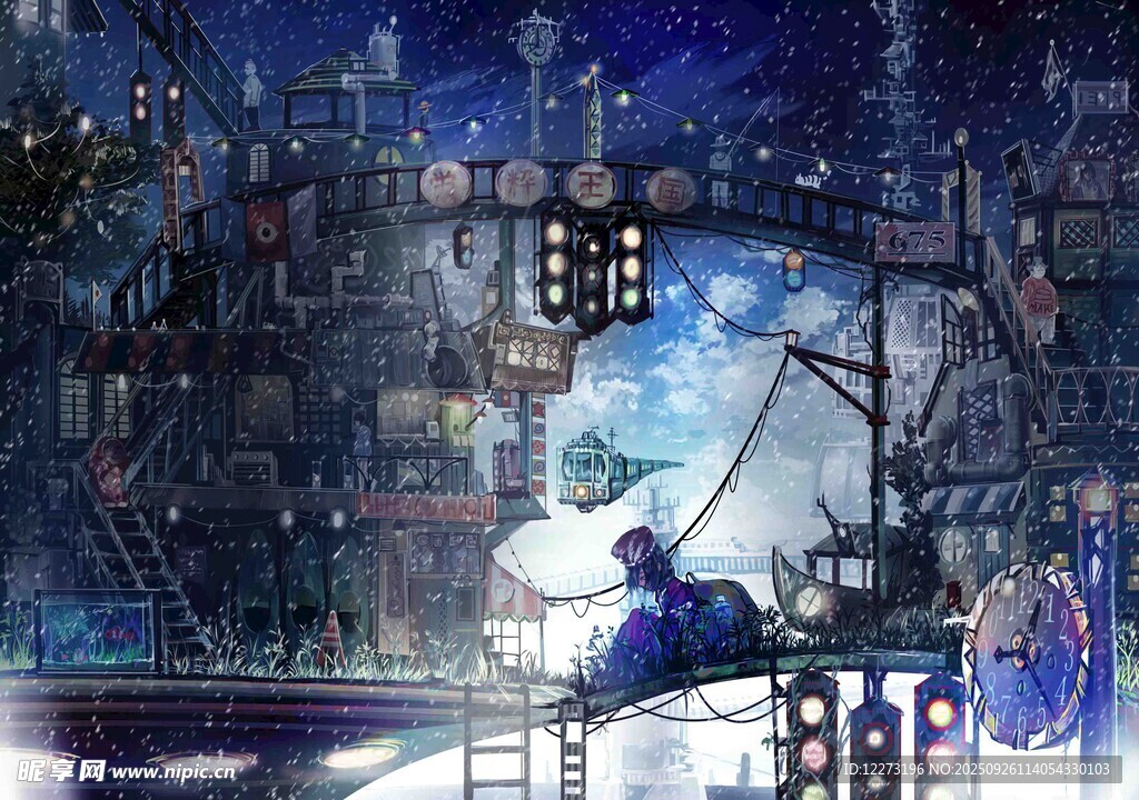 雨夜窗邊獨坐的孤獨身影